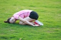 Fitness Asian Chinese woman do yoga Royalty Free Stock Photo