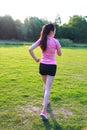 Fitness Asian Chinese woman running jogging Royalty Free Stock Photo