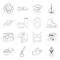 Fitness, astrology, business and other web icon in outline style.Garment, Earring, leisure icons in set collection.