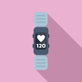 Fitness band icon flat vector. Fitbit device