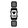 Fitness band icon simple vector. Fitbit device