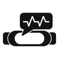 Fitness band icon simple vector. Heart rate runner