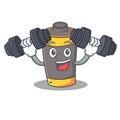 Fitness battery character cartoon style