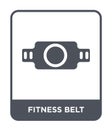 fitness belt icon in trendy design style. fitness belt icon isolated on white background. fitness belt vector icon simple and Royalty Free Stock Photo