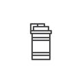 Fitness bottle outline icon