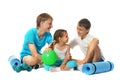 Fitness boys and girl Royalty Free Stock Photo