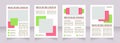 Fitness center advertisement blank brochure layout design