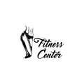 Fitness center logo emblem. Athletic female body. Abstract fitness silhouettes. Vector.