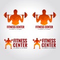 Fitness Center Logo (Men's Muscle Strength And Weight Lifting)