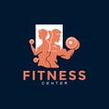 Fitness Center Logo. Sport and fitness logo design. Gym Logo Icon Design Vector Stock, Royalty Free Stock Photo