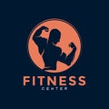 Fitness Center Logo. Sport and fitness logo design. Gym Logo Icon Design Vector Stock, Royalty Free Stock Photo