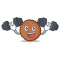 Fitness chocolate biscuit character cartoon