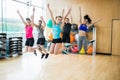 Fitness class in the studio Royalty Free Stock Photo