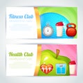Fitness club card design Royalty Free Stock Photo