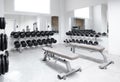 Fitness club weight training equipment gym