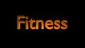 Fitness coaching animation with streaking text in orange