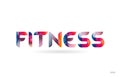 fitness colored rainbow word text suitable for logo design