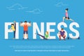 Fitness concept illustration Royalty Free Stock Photo
