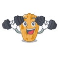 Fitness cookies in the form madeleine cartoon