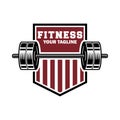 Fitness CrossFit Gym Badge logo design vector template