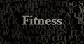 Fitness - 3D rendered metallic typeset headline illustration