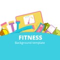 Fitness or diet vector background illustration design. Weight co