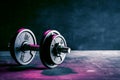 Fitness dumbbells weights equipment selective focus fitness club. Royalty Free Stock Photo