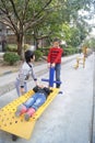Fitness equipment and facilities of residential district, in china