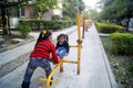 Fitness equipment and facilities of residential district, in china