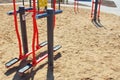 Fitness equipment supporting healthy lifestyle in city parks