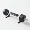 Weight Bench with Barbell Gym Equipment for Strength Training Royalty Free Stock Photo