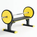 Weight Bench with Barbell, Fitness Equipment for Workout Royalty Free Stock Photo