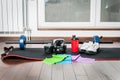 Fitness equipment for woman in the home for home workout