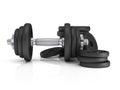 Fitness exercise equipment dumbbell weights Royalty Free Stock Photo