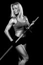 Fitness and Exercise Female Bodybuilder Royalty Free Stock Photo