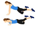 Fitness exercises for your better workout - knee push ups