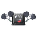 Fitness f11 button installed on mascot keyboard Royalty Free Stock Photo
