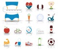 Fitness & Fast Food - Iconset - Icons Royalty Free Stock Photo