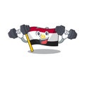 Fitness flag egypt mascot the character shape