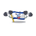 Fitness flag israel isolated with the cartoon