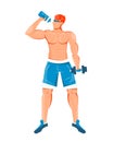 Fitness Flat Icon Royalty Free Stock Photo