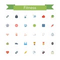 Fitness Flat Icons