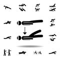 Fitness, flutter, kick icon. Element of fitness illustration. Signs and symbols icon can be used for web, logo, mobile app, UI, UX