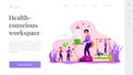 Fitness-focused workspace landing page template