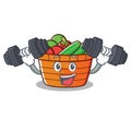 Fitness fruit basket character cartoon