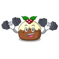 Fitness fruit cake character cartoon