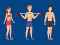 Fitness girl and boys design Royalty Free Stock Photo