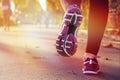 Fitness Girl running at sunset Royalty Free Stock Photo