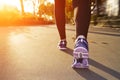 Fitness Girl running at sunset Royalty Free Stock Photo