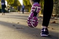 Fitness Girl running at sunset Royalty Free Stock Photo